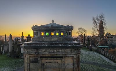 Glasgow Necropolis Chris and Leslie jpg